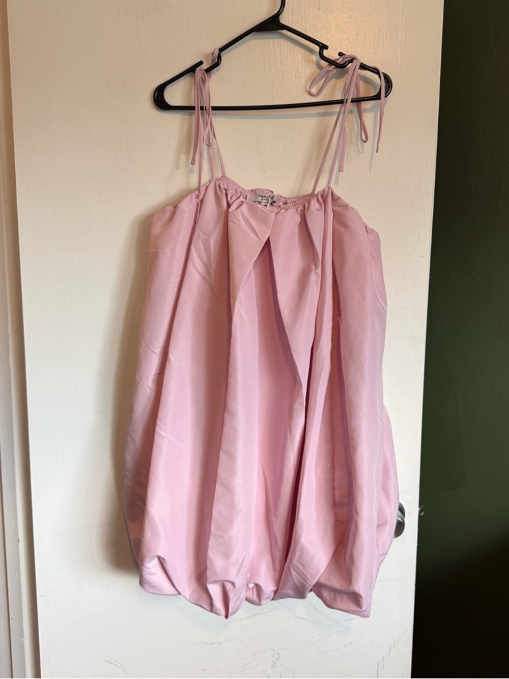 NWT The Occasion by Old Navy Taffeta Bubble Mini Dress in pale pink size L tall